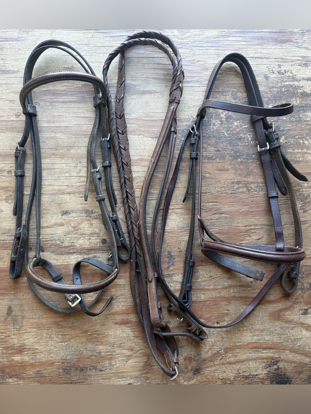 Pony bridles and reins